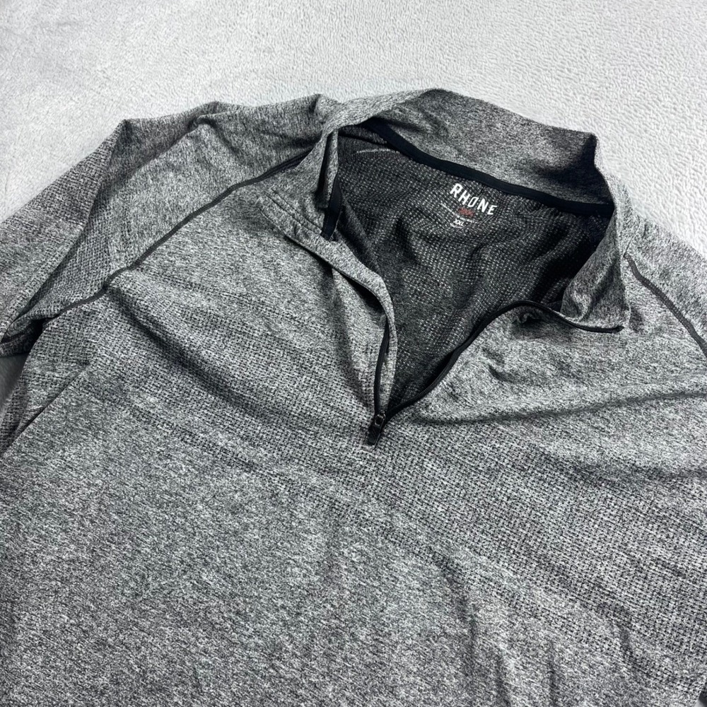 RHONE Men's Gray Quarter-Zip Performance Jacket